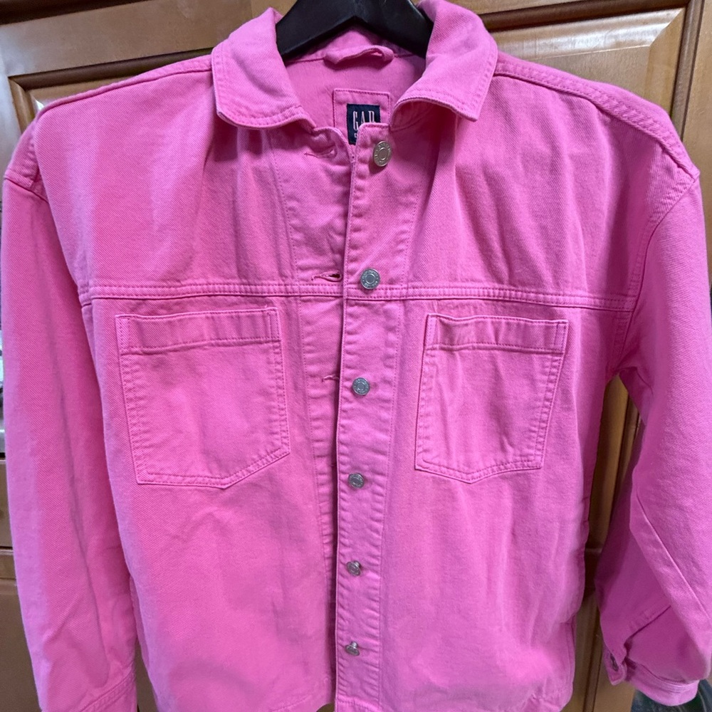 Gap Pink Denim Trucker Jacket